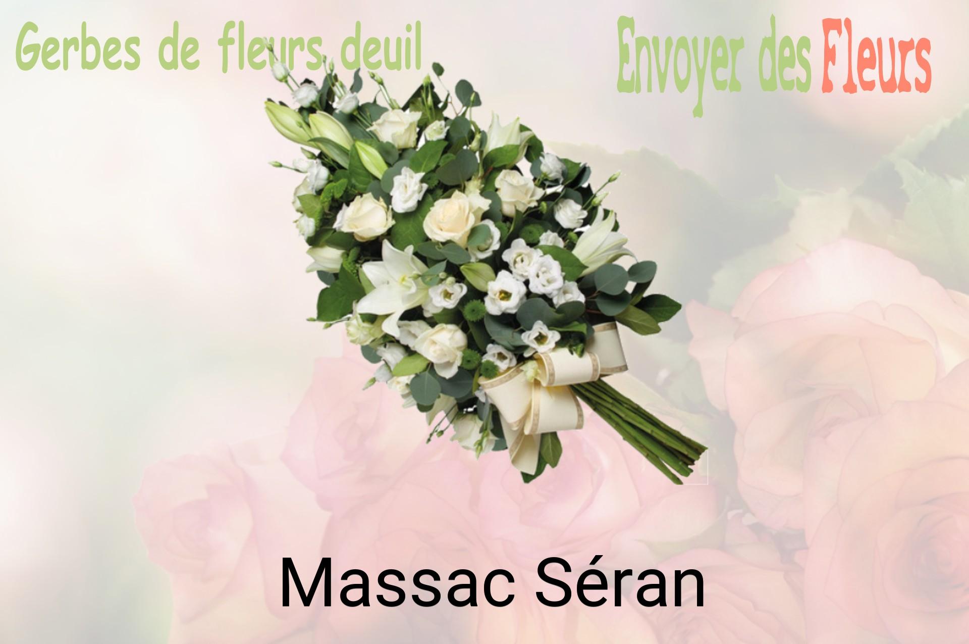 Gerbe de fleurs de deuil livrée à Massac-Séran